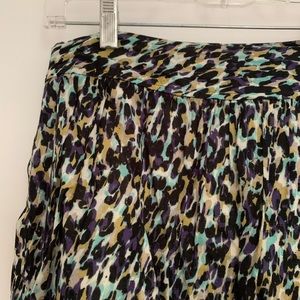 3/$15 Loft sz 0 colorful leopard print skirt